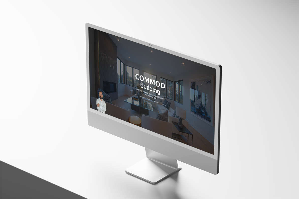 COMMOD Building Website - Website Development showcase featuring Professional construction company website with responsive design and comprehensive project showcase