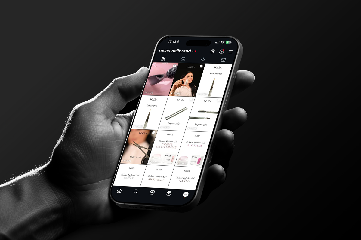 Rosea Nail Beauty - Social Media Marketing showcase featuring Comprehensive social media marketing strategy and content creation for premium nail salon brand